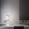 ZMH Led Tischlampe Dimmbar Nachttischlampe Touch Modern Design Tischleuchte Metall Deko Ring Schreibtischlampe Weiß Kreis Aluminium Leselampe für Wohnzimmer Schlafzimmer Arbeitszimmer Büro Bild 3