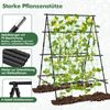 A-förmige Gurke Rankhilfe mit Gartennetz & Pflanzenclips Metall Pflanzenhalter Rankgitter Bild 3