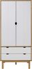 vidaXL Kleiderschrank OTTA Braun&Weiß 76,5x53x172 cm Massivholz Kiefer 348590 Bild 3