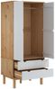 vidaXL Kleiderschrank OTTA Braun&Weiß 76,5x53x172 cm Massivholz Kiefer 348590 Bild 4