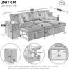 Schlafsofa Cord mit Stauraum & USB-Anschluss, 231x131,5x84 cm, Beige Bild 4