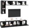 vidaXL TV-Schrankset 6 pcs Schwarz Eichen-Optik Holzwerkstoff 3393247 Bild 3