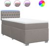 vidaXL Boxspringbett mit Matratze Taupe 100x200 cm Stoff 3288110 Bild 2