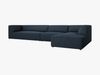 Micadoni Ecksofa Ruby 5-Sitzer Rechts Strukturierter Stoff Ottawa Marineblau Bild 3
