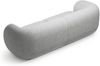 Micadoni Sofa Kate 4-Sitzer Strukturierter Stoff Hellgrau Melange Bild 3