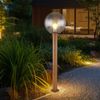 RGB LED Außenleuchte Stehlampe, Glas Holzoptik , H 100 cm Bild 4