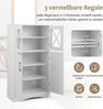 KOMFOTTEU Hochschrank Badezimmerschrank mit Glastüren, 60 × 30 × 108cm Bild 2