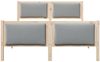 vidaXL Bettrahmen mit Kopfteil Hellgrau 135 x 190 cm Stoff 878339 Bild 5