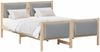 vidaXL Bettrahmen mit Kopfteil Hellgrau 135 x 190 cm Stoff 878339 Bild 2