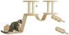 PawHut Katzen-Kletterwand 3-teilig Katzenmöbel mit Kratzbaum, Sitzstangen, Leiter, Stufen, für Katzen bis 5 kg, Sisal, Beige Bild 2