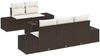vidaXL Gartensofa-set mit Kissen 6 pcs Braun und Creme Poly-Rattan 3355607 Bild 2