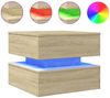 vidaXL Couchtisch mit LED-Leuchten Sonoma-Eiche 50x50x40 cm 839856 Bild 2