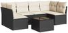 vidaXL 7-tlg. Garten-Sofagarnitur mit Kissen Schwarz Poly Rattan 3217396 Bild 2