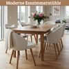 Esszimmerstühle 2er Set ERIK - Stoffbezug, Eichenholz Beine| Gepolsterte Sitzfläche | Skandinavisch Minimalistisch, Stühle Esszimmer | Beige Bild 2