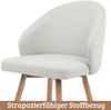 Esszimmerstühle 2er Set ERIK - Stoffbezug, Eichenholz Beine| Gepolsterte Sitzfläche | Skandinavisch Minimalistisch, Stühle Esszimmer | Beige Bild 3
