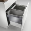 Abfallsorter COX Base 460 R/600-2 hellgrau mit 60 (1x39+1x21) Liter Volumen / Schrankbreite 60 cm / Abfalleimer / Abfallsammler Bild 3