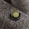 Modulares Ecksofa aus Chenille mit Getränkehalter, 261x165x80,5 cm, Dunkelgrau, ohne Montage Bild 5