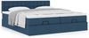 vidaXL Ottoman-Bett mit Matratzen Blau 180x200 cm Stoff 3312042 Bild 4