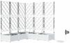 vidaXL Garten-Pflanzgefäß 5 pcs Weiß 120 x 120 x 126 cm Kunststoff 42002923 Bild 2