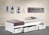 Stella Trading Boro Bett 90x200 cm, Holz, Weiß, 204 x 95 x 66 cm Bild 2
