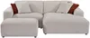 Vente-unique - TIRONO Sofa SamtStoff Beige - B 66 cm161 cm x H 46 cm80 cm x L 99 cm254 cm Bild 2