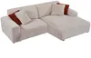 Vente-unique - TIRONO Sofa SamtStoff Beige - B 66 cm161 cm x H 46 cm80 cm x L 99 cm254 cm Bild 4