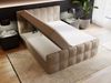 GRAINGOLD Alicante Doppelbett 140x200, Boxspringbett mit gepolstertes Kopfteil, zwei Bettkästen, Bouclé-Stoff, Braun Bild 5