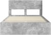 vidaXL Bettgestell mit Stauraum und Kopfteil Betongrau 140x190 cm 3414214 Bild 5