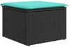 vidaXL Gartensofa-set mit Kissen 6 pcs Schwarz Poly-Rattan 3345476 Bild 5