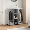 vidaXL Kleiderständer mit Rollen Grau Sonoma 102x38x110 cm 848036 Bild 3