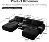 Modulares Sofa aus Cord mit flexiblem Aufbau, schwarz Bild 4