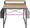 tectake Schreibtisch Schrebitisch (1-St, 1 tlg), Funktionaler Schreibtisch mit praktischer Ablage im Industrie-Look Bild 3
