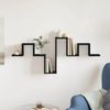 vidaXL Wandregal Wandmontiert Schwarz Eichen-Optik 104,5 x 43 x 10 cm 869116 Bild 4