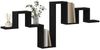 vidaXL Wandregal Wandmontiert Schwarz Eichen-Optik 104,5 x 43 x 10 cm 869116 Bild 3
