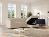 Vente-unique - DARIELO Sofa Stoff Beige - B 223 cm152 cm x H 93 cm x L 275 cm Bild 2