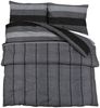 vidaXL Bettwäsche-Set, Baumwolle dunkelgrau, 240x220 cm Bild 2