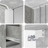 vidaXL Badezimmermöbel-Set 4 pcs Betongrau Ingenieurholz und Glas 3407474 Bild 4