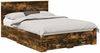 vidaXL Bettrahmen Geräucherte Eiche 140 x 190 cm Holzwerkstoff 3408258 Bild 2