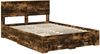 vidaXL Bettrahmen Geräucherte Eiche 140 x 190 cm Holzwerkstoff 3408258 Bild 4