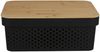 Aufbewahrungsbox mit Bambusdeckel 11L Aufbewahrungskiste Allzweckbox Dekoration Bild 3