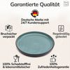 Steingut Frühstücksteller 6 Pers. Ibiza Hochwertiges Mediterranes TEST SEHR GUT Dessertteller Set - Kuchenteller spülmaschinen- und kratzfest - Kleine Teller, Salatteller Pure Living in Petrol Bild 4