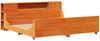 vidaXL Massivholzbett ohne Matratze Wachsbraun 200x200 Kiefernholz 3323757 Bild 3