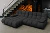 KAWOLA Sofa VIVIEN Ecksofa Velvet schwarz Longchair links 85 x 178 x 290 cm Bild 4