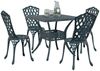 vidaXL Gartentisch Set 5 pcs Grün Gussaluminium 3334755 Bild 3