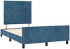vidaXL Bettgestell mit Kopfteil Dunkelblau 120x200 cm Samt [3125749] Bild 4