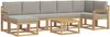 vidaXL Outdoor-Sofagarnitur 8 pcs Weiß und Hellgrau 3387970 Bild 2