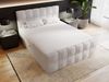 GRAINGOLD Alicante Doppelbett 200x200, Boxspringbett mit gepolstertes Kopfteil, zwei Bettkästen, Bouclé-Stoff, Hellgrau Bild 3