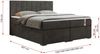 Boxspringbett, Matratze und Topper, zwei Bettkästen - LOPE - 140x200cm - Dunkelgrau Velours - H3 Bild 5