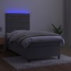 Boxspringbett mit Matratze & LED Samt Hellgrau 80x200 cm, Härtegrad: H2 [3136149] Bild 4