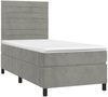 Boxspringbett mit Matratze & LED Samt Hellgrau 80x200 cm, Härtegrad: H2 [3136149] Bild 3